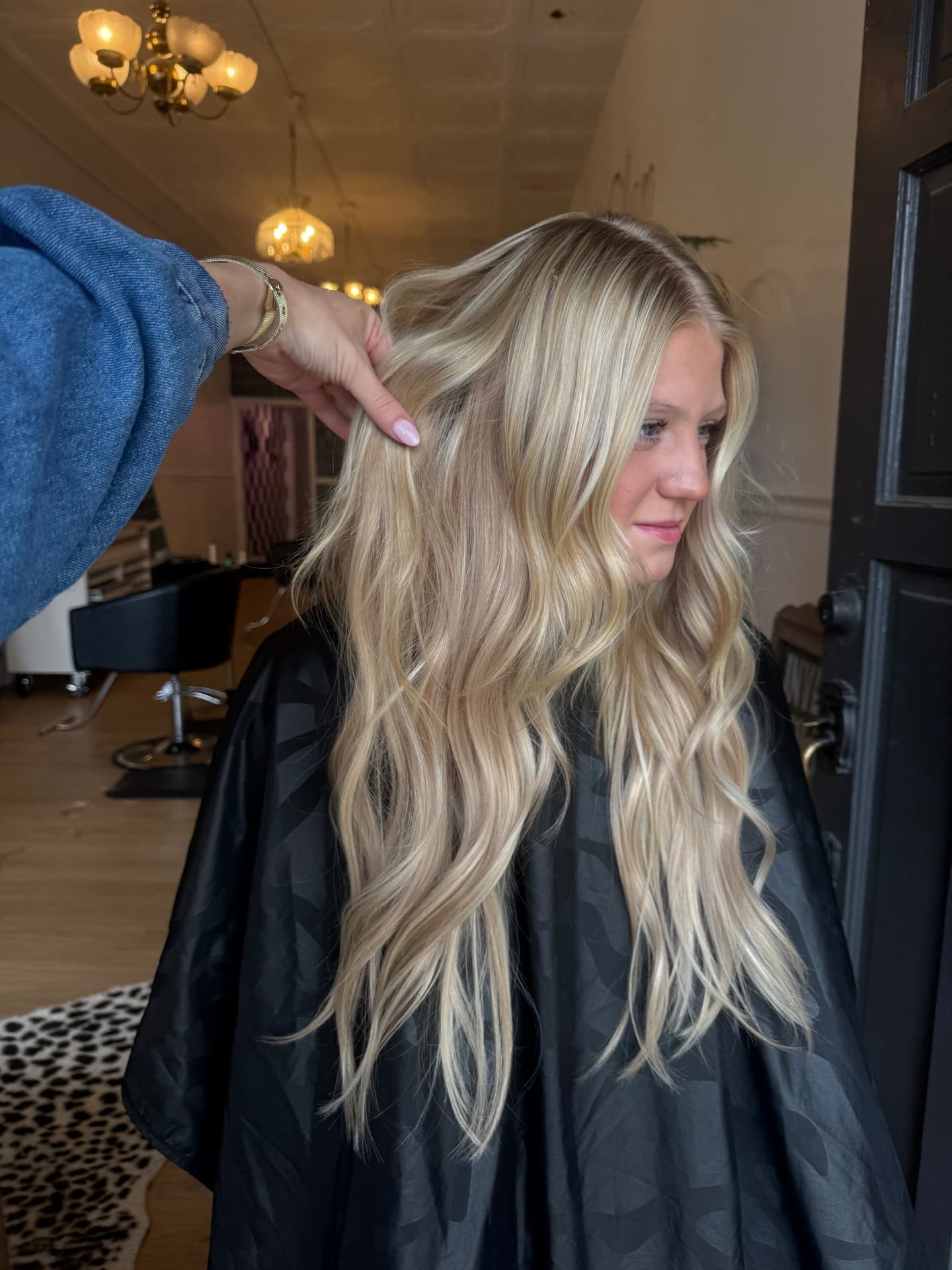 Hair color work by Haley