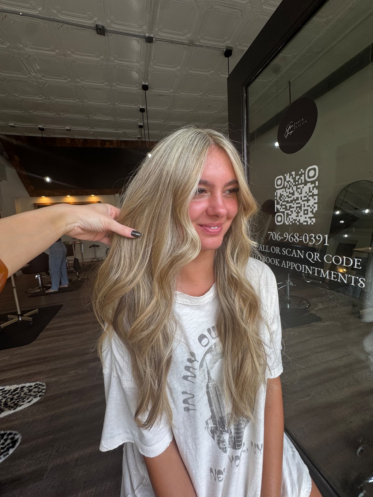 Hair color work by Haley