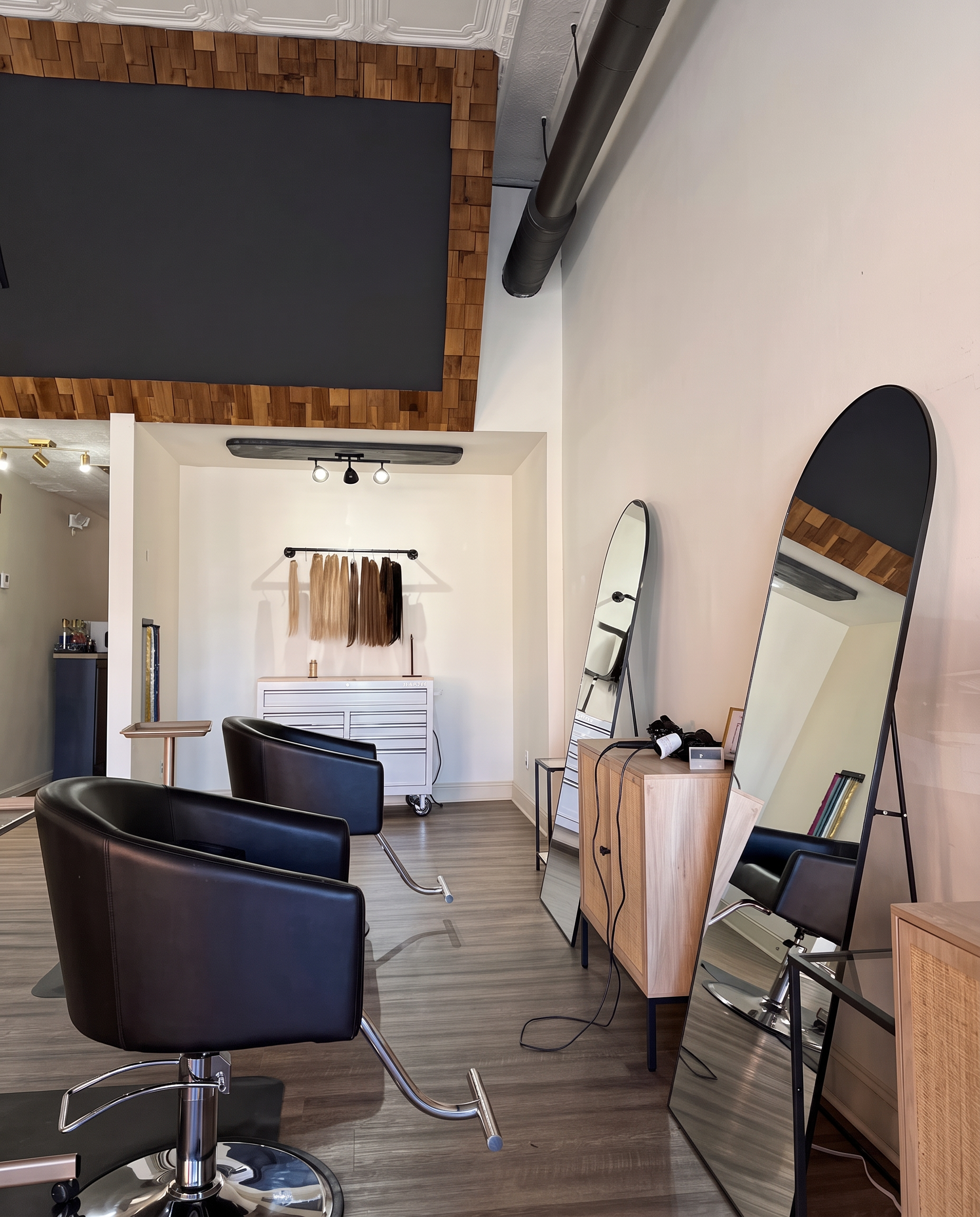 Inside Glam Garage Salon in Cornelia, Georgia
