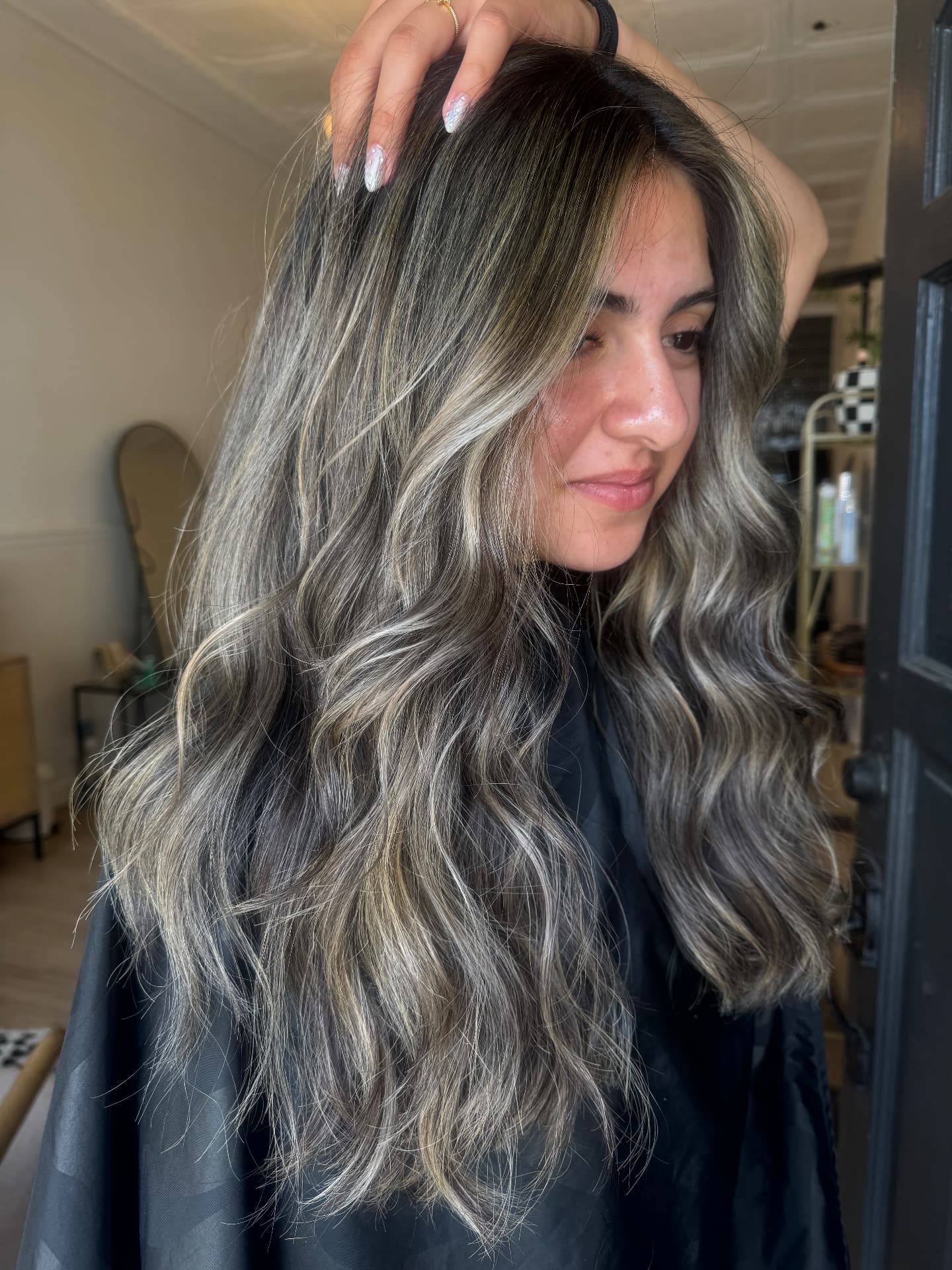 Hair color work by Haley